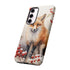 Christmas Fox in a Wreath of Red Berries - Impact Resistant Phone Case